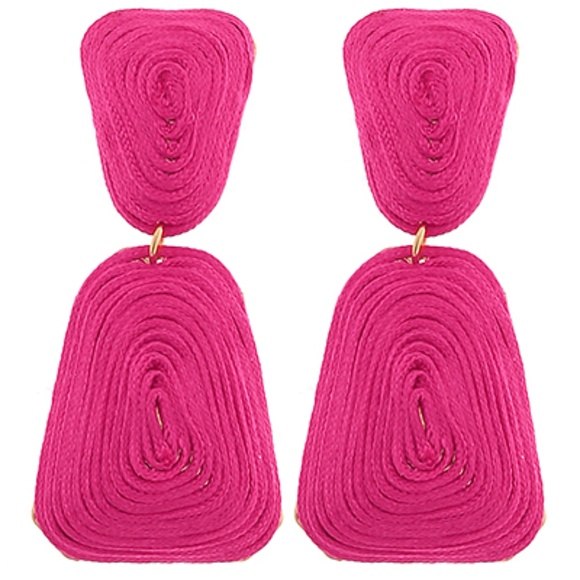 Wrapped 2 Trapezoid Drop Earrings - Picture 1 of 2